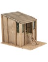 Illuminated chicken coop with moving rooster with sounds cm