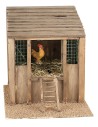 Illuminated chicken coop with moving rooster with sounds cm