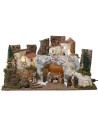 Nativity scene with a white stone cave complete with Landi