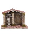 Artisan high-quality hut for nativity scene cm 30x18x21h