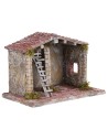 Artisan high-quality hut for nativity scene cm 30x18x21h
