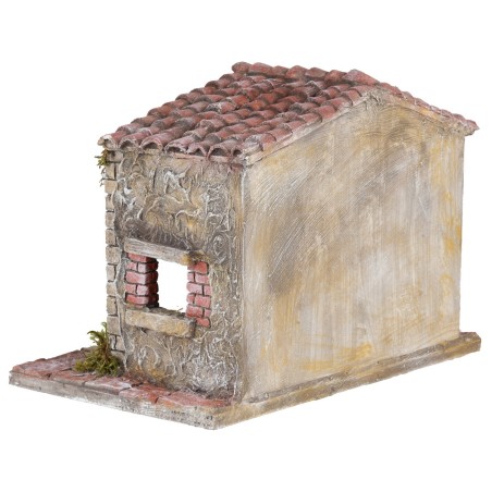 Capanna artigianale di pregio per presepe cm 30x18x21h