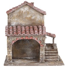 High-quality rural building for nativity scene cm 28x20x30h