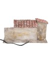 Casona con molino de agua en movimiento de 32x20x18 cm h