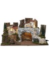 Presepe con grotta in pietra cm 59x34x33 h