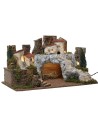 Presepe con grotta in pietra cm 59x34x33 h