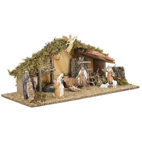 Stable with Nativity, Landi Moranduzzo series, dimensions 53.5x25xh21 cm