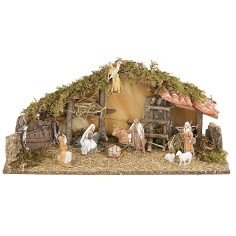Stable with Nativity Landi Moranduzzo series cm 53.5x25xh21