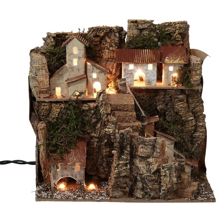 Villaggio illuminato 20x14xh19 cm 20x14xh19, villaggio