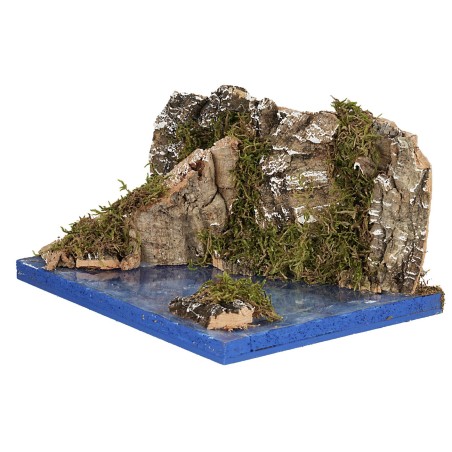 Tratto di mare con scogliera cm 19x15x12h mare, profondità