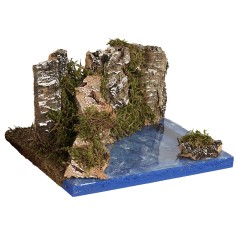 Tratto di mare con scogliera cm 19x15x12 h 2
