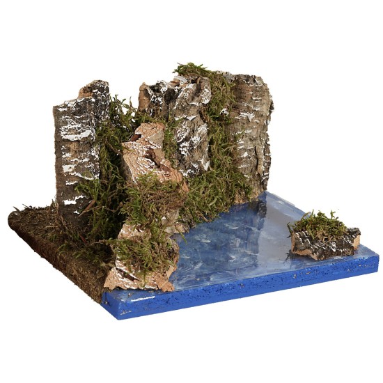 Tratto di mare con scogliera cm 19x15x12h mare, profondità