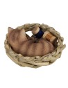 Gato en modelos surtidos que duerme en una cesta Ø 4 cm