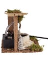 Stone fountain powered by electricity for nativity scene