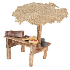 Bancarella con pizze e formaggi cm 13x11,5x12 h 2