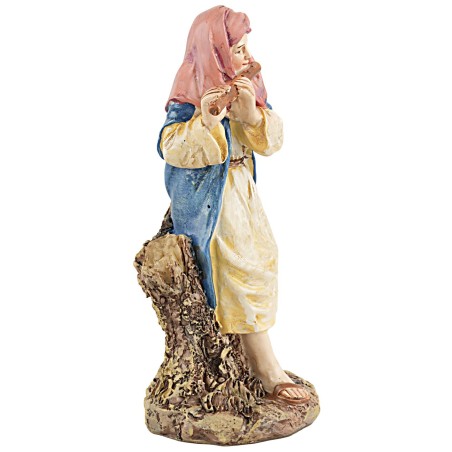 Pastore con piffero 10 cm in resina Martino Landi