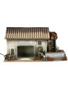 Farmhouse with functioning water mill, dimensions 50x25.5x27 cm.