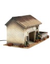 Farmhouse with functioning water mill, dimensions 50x25.5x27 cm.