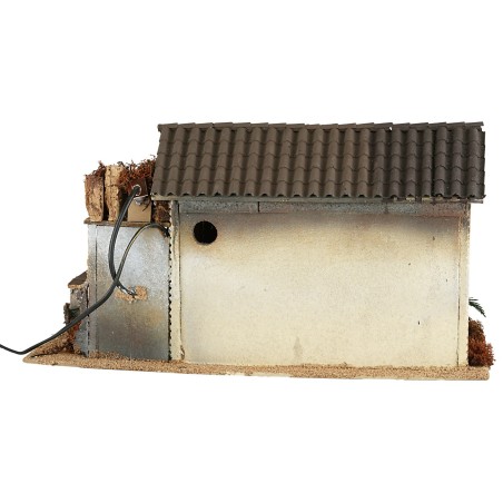 Cascinale con mulino ad acqua funzionante cm 50x25,5x27h 5x27h