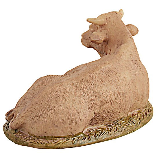 Bue sdraiato in resina Martino Landi per statue 10 cm