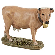 Mucca in resina dipinta serie economica Landi 10 cm mucca