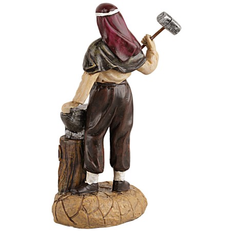 Fabbro di resina serie Martino Landi 12 cm serie, resina, base