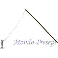 Canna da pesca con pesce Mondo Presepi