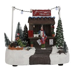 Christmas scene with stall complete with lights and sounds cm 2