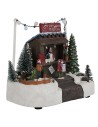 Christmas scene with stall complete with lights and sounds