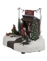Christmas scene with stall complete with lights and sounds