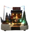 Christmas scene with stall complete with lights and sounds