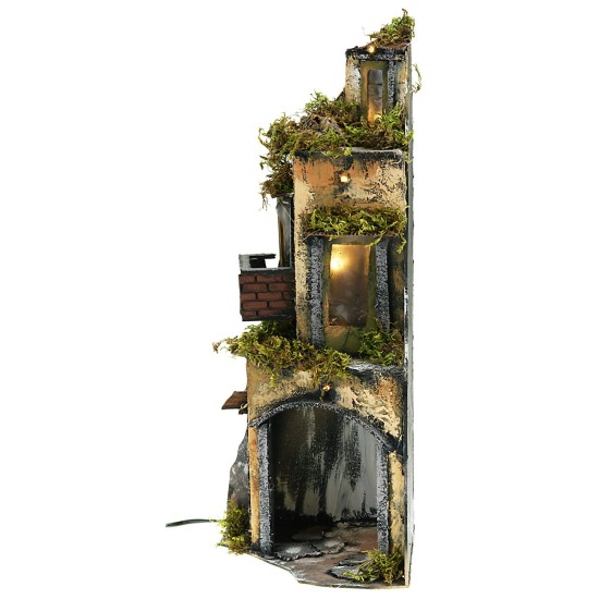 Borgo de esquina en estilo napolitano completo de luces cm