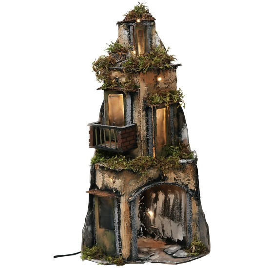 Borgo en esquina de estilo napolitano completo con luces cm