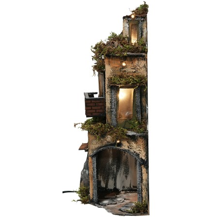 Corner village in Neapolitan style complete with lights