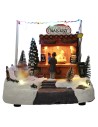 Christmas market stall with lights and sounds cm 20.5x13x18h