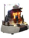 Christmas market stall with lights and sounds cm 20.5x13x18h