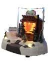 Puesto para mercado de Navidad con luces y sonidos cm