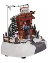 Christmas market stall with lights and sounds cm 20.5x13x18h