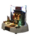 Christmas scene with stall complete with lights and sounds