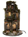 Illuminated village in Neapolitan style with circular base cm