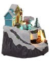 Pueblo con Papá Noel y tren completo de luces y sonidos cm