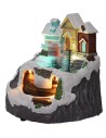 Village with Santa Claus and train complete with lights and