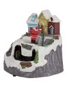 Village with Santa Claus and train complete with lights and