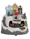 Pueblo con Papá Noel y tren completo de luces y sonidos cm