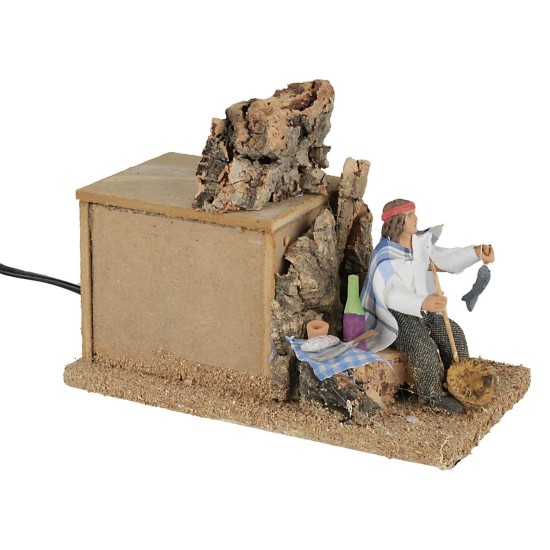 Pescatore in movimento serie cm 10 base, bowed, jesus, 12cm