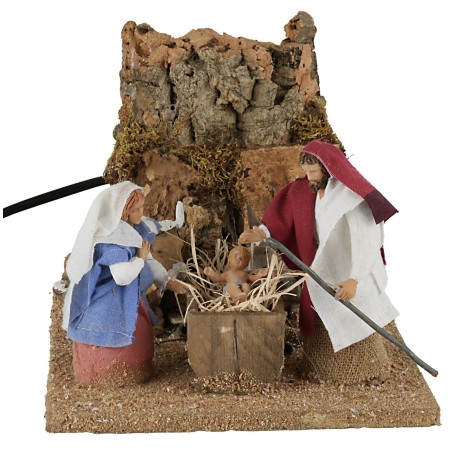 Natività 5 personaggi in movimento 10 cm altezza, serie, gesù