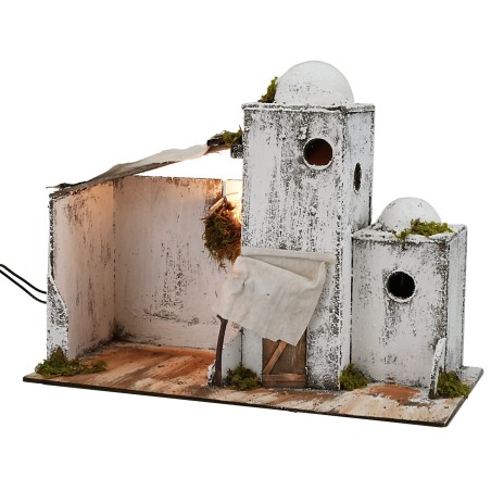Abitazione araba illuminata 38x20xh28 cm statue, abitazione