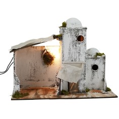 Abitazione araba illuminata 38x20xh28 cm statue, abitazione