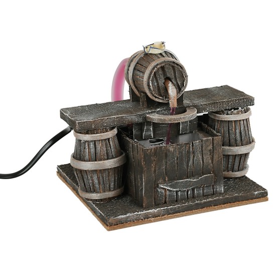 Osteria con botte che eroga vino cm 14x14,5x14h polistirene