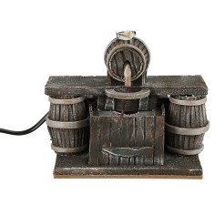 Osteria con botte che eroga vino cm 14x14,5x14h osteria, botte 2